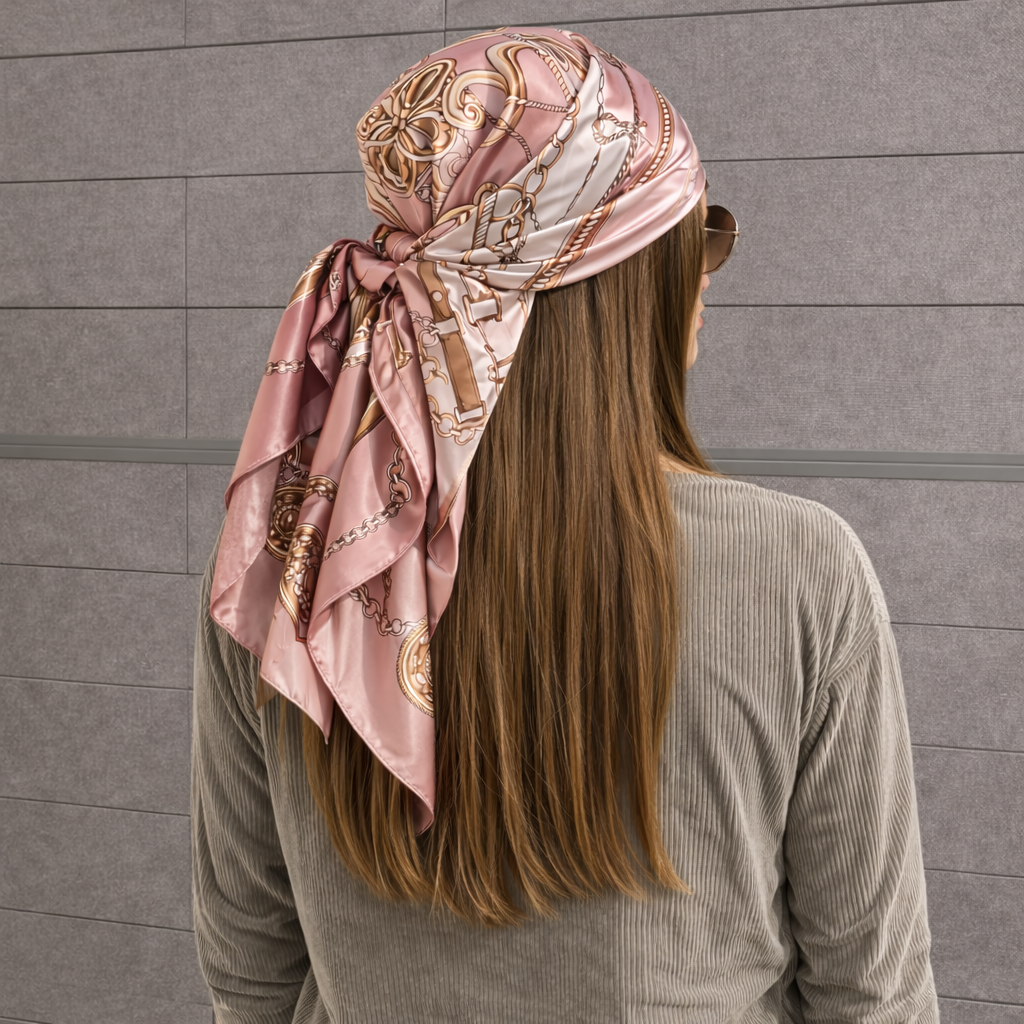 Foulard en Soie - Pink n White