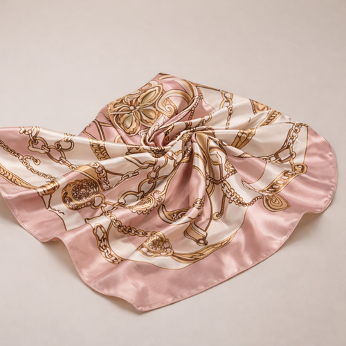 Foulard en Soie - Pink n White