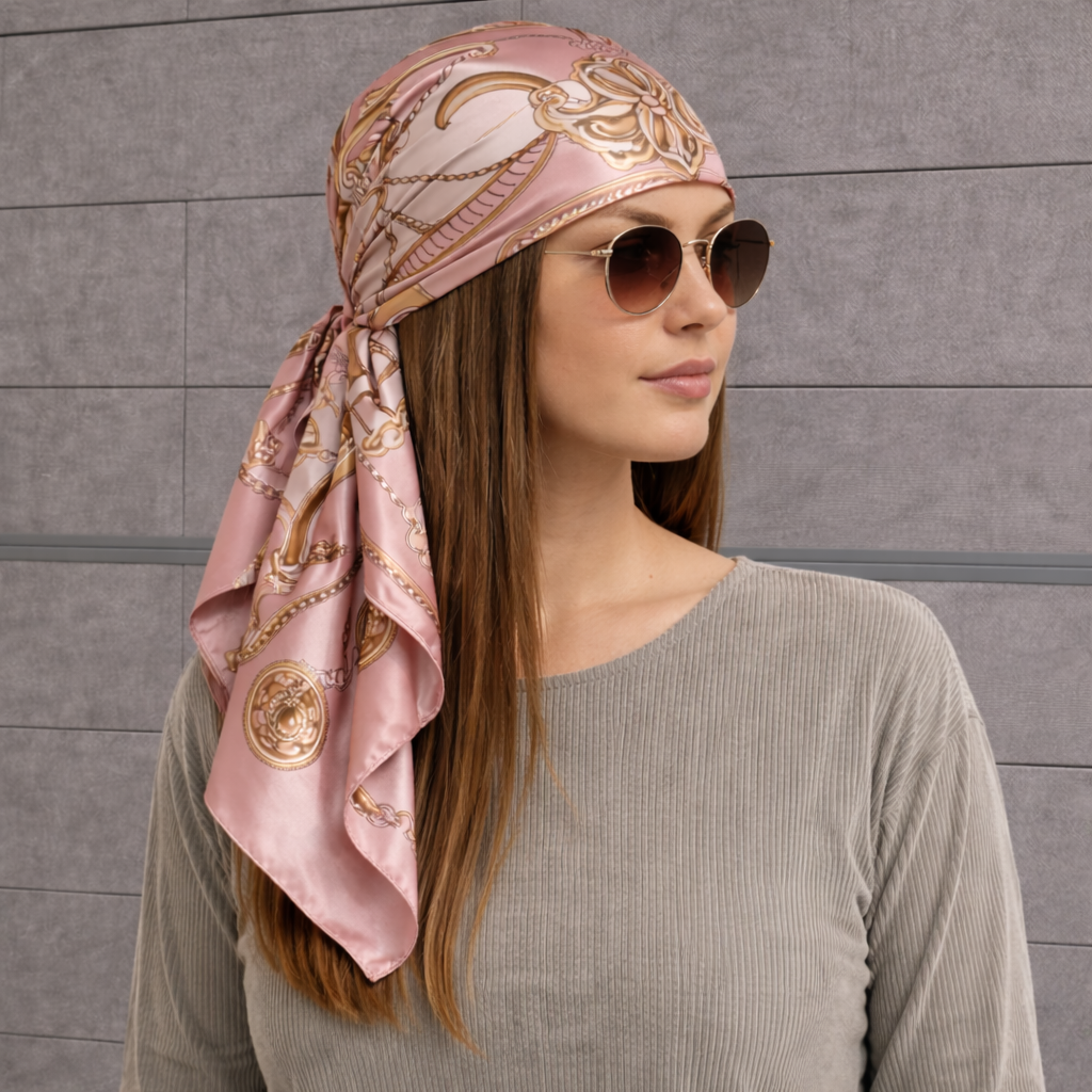 Foulard en Soie - Pink n White
